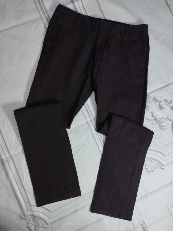 Men Dries Van Noten Trousers Brown Cotton 33 / L /