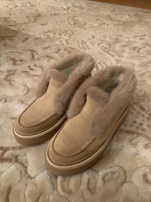 Women Loafers Beige 36