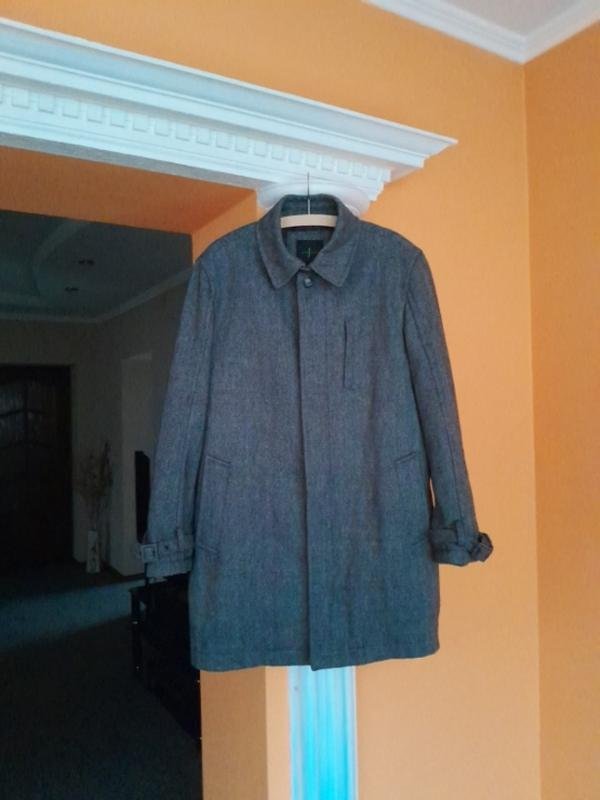 Herren Jasper Conran Mantel Grau Wolle 38 / M / 46
