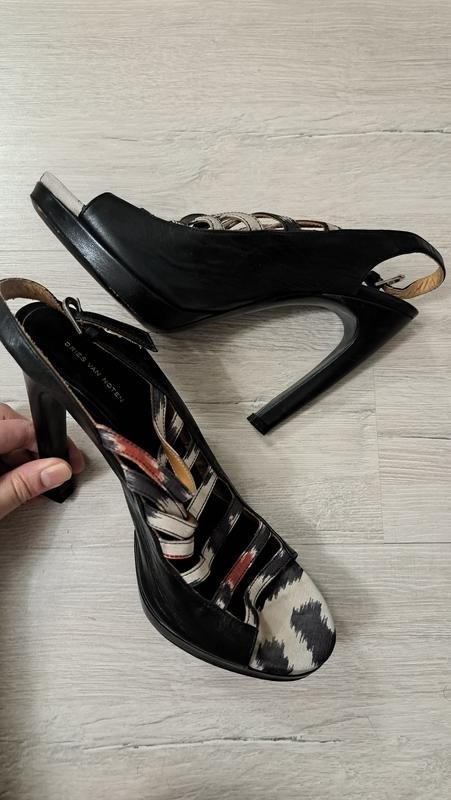 Женские Dries Van Noten Туфли Чёрные Кожа 38