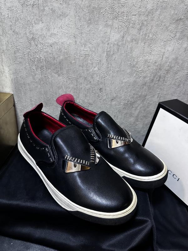 Homme Fendi Mocassins Noir Cuir 43