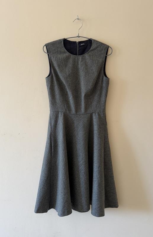 Femme Jil Sander Robe Grise Laine 36