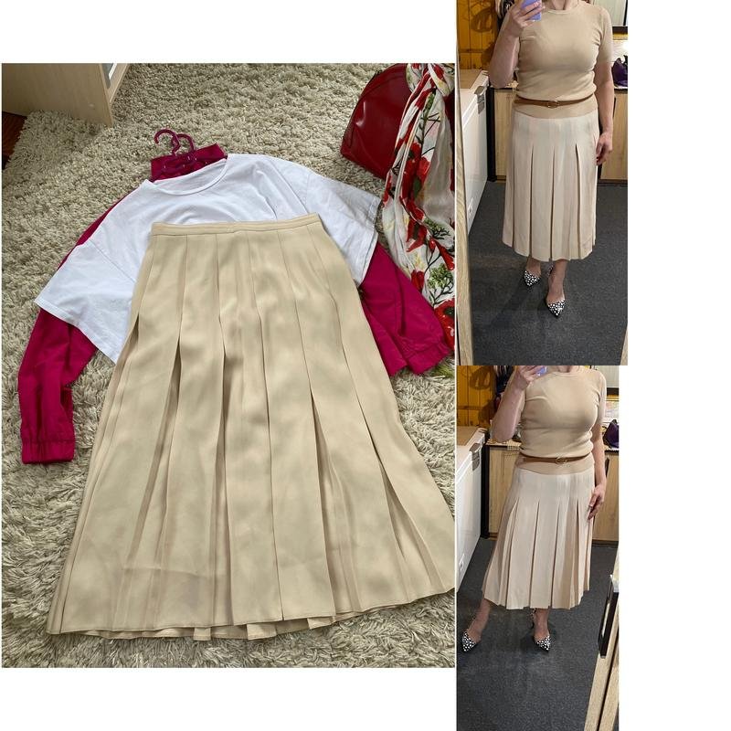 Damen Rock Beige Polyester 40 / L / 48