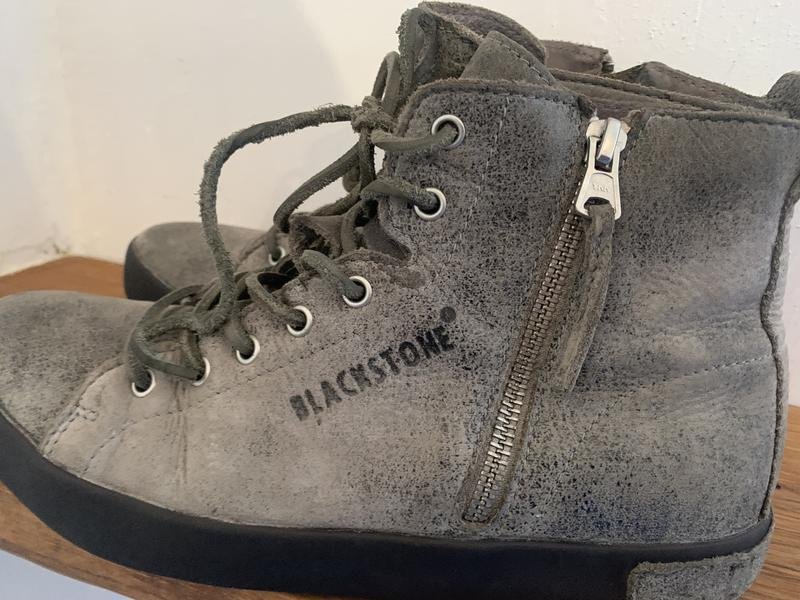 Женские Blackstone Ботинки Серый Кожа 40