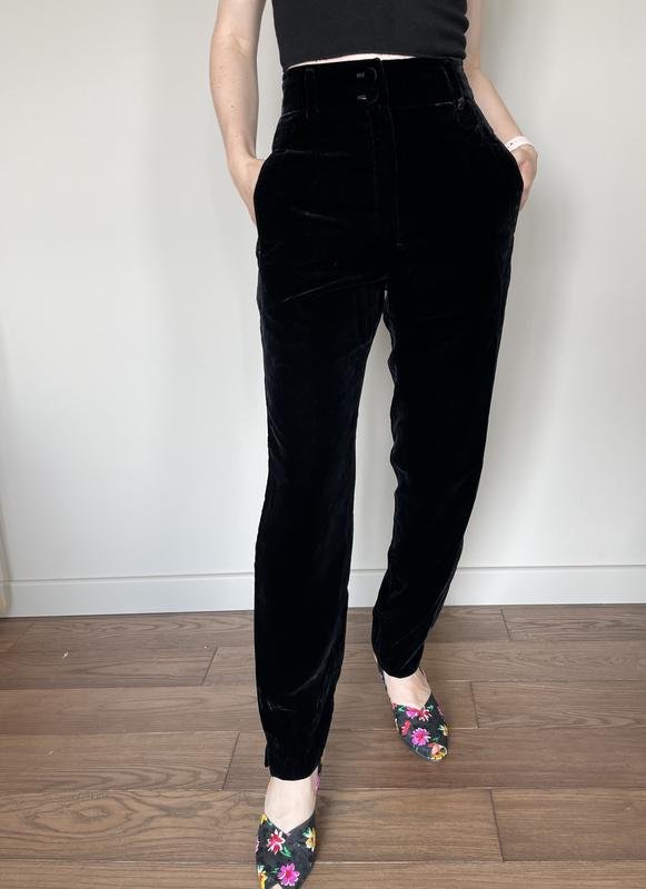 Femme Jil Sander Pantalon Noir Velours 34 / XS /