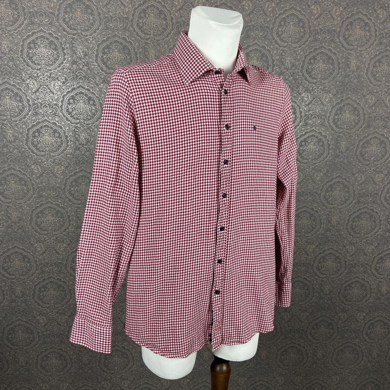Men Park Lane Shirt Red Cotton 40 /L / 48
