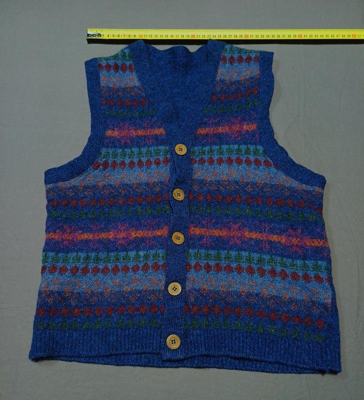 Femme Gilet Multicolore Laine 34 / XS / 42