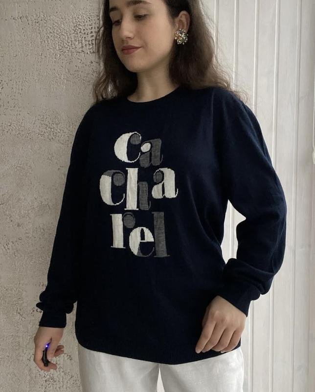 Женский Cacharel Свитер Тёмно-синий Шерсть 42 / XL