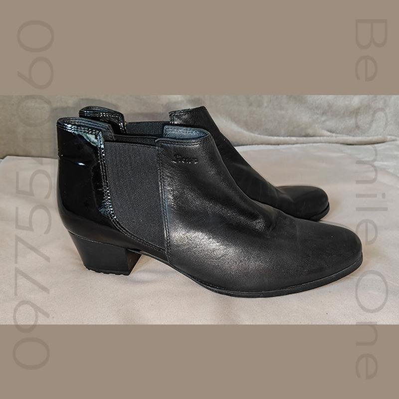 Damen Sioux Stiefeletten Schwarz Leder 41.5