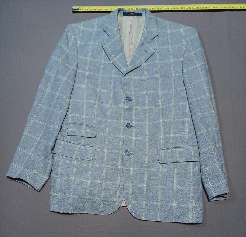 Homme DAKS Blazer Gris Laine/Silk/Lin 38/M/46