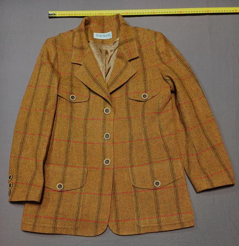 Femme Vintage Henry White Blazer Orange Laine 36