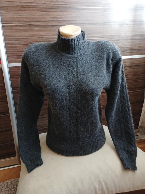 Women Christian Dior Turtleneck Grey Angora 36 / S