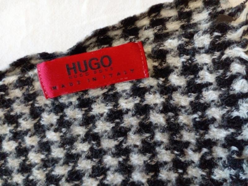 Унисекс Hugo Boss Шарф Чёрный Шерсть