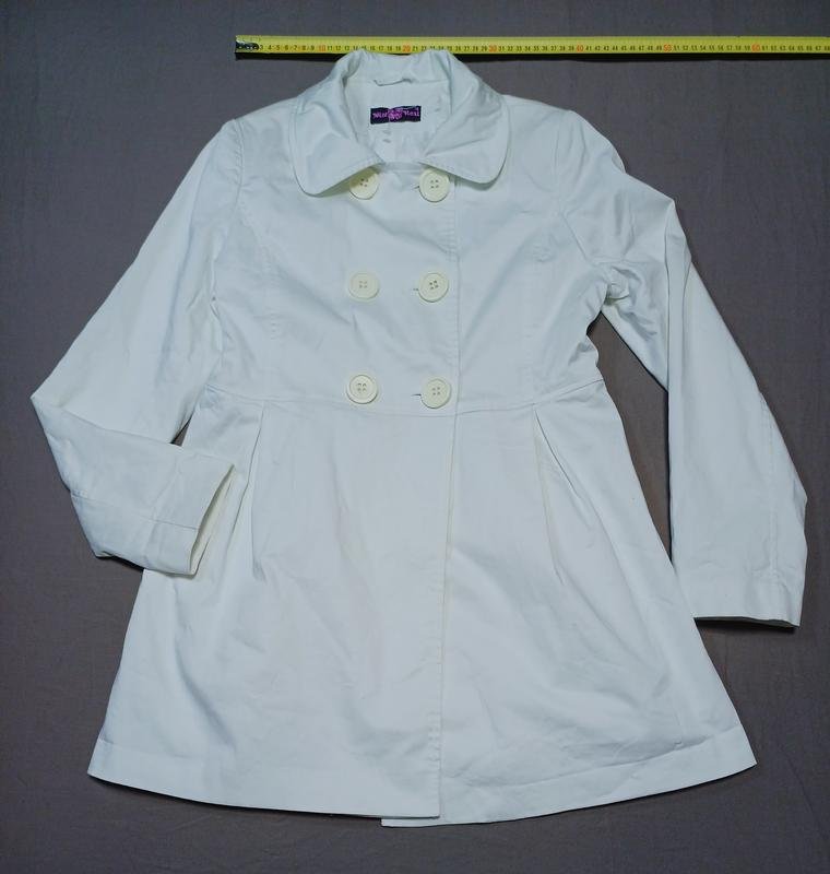 Donna Miss Real Trench Coat Bianco Cotone 40 / L /
