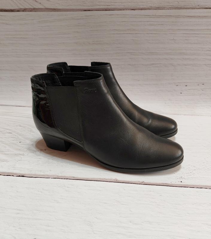Damen Sioux Stiefeletten Schwarz Leder 38