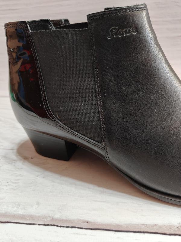 Damen Sioux Stiefeletten Schwarz Leder 38
