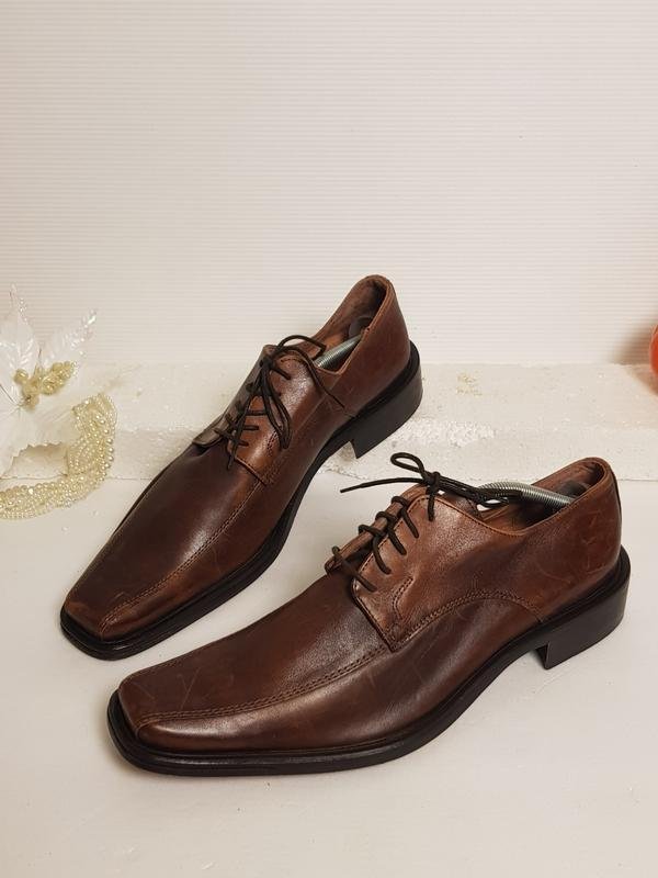 Herren Roberto Santi Schuhe Braun Leder 45