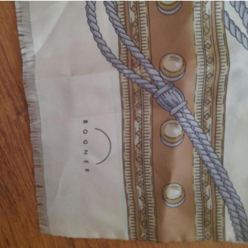 Унисекс Bogner Шарф Бежевый Шелк