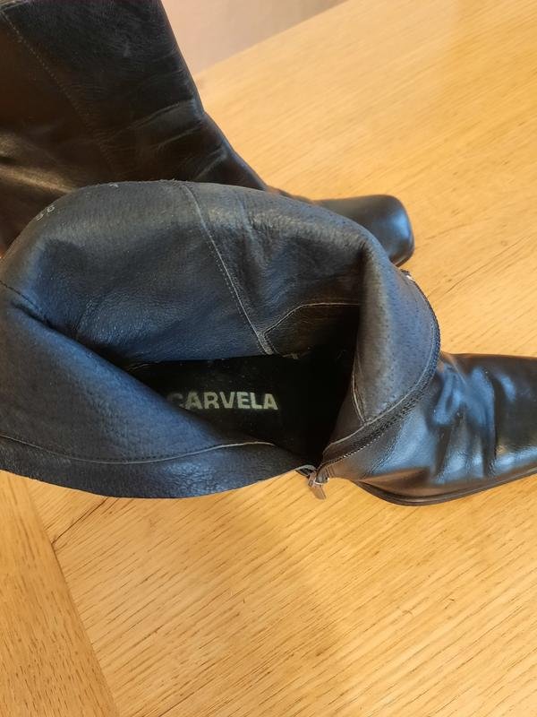 Damen Carvela Stiefel Schwarz Leder 36