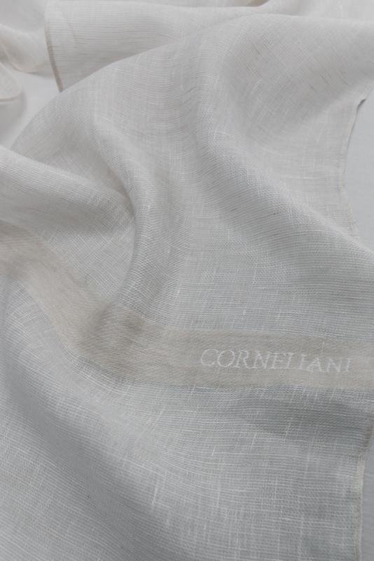 Unisex Corneliani Sciarpa Bianca Lino