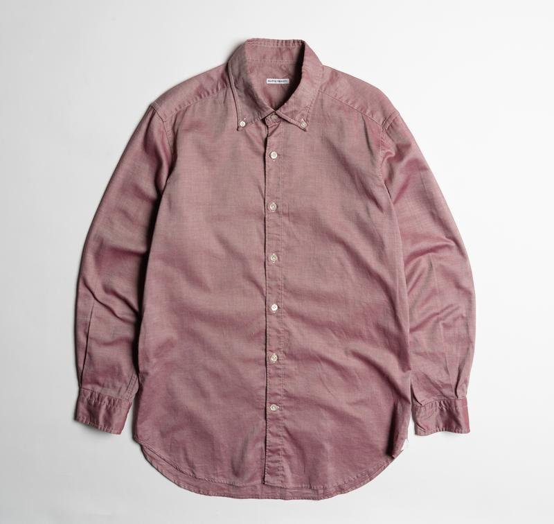 Мужской Isaia Napoli Рубашка Красный 38 / M / 46