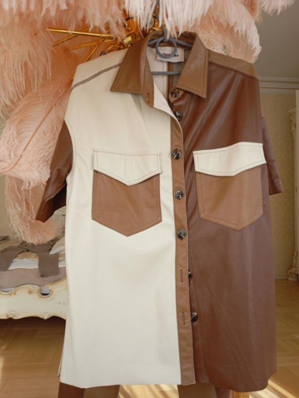 Женский Nanushka Костюм Бежевый Кожа 36 / S / 44