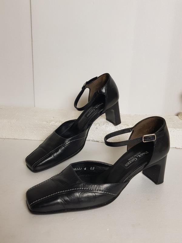 Women Paul Green Heels Black Leather 36.5