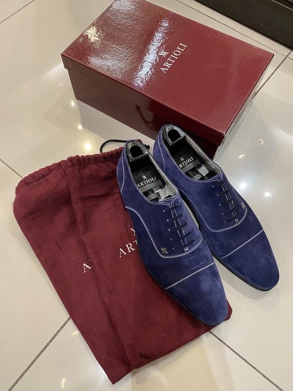 Men ARTIOLI Heels Navy Suede 44