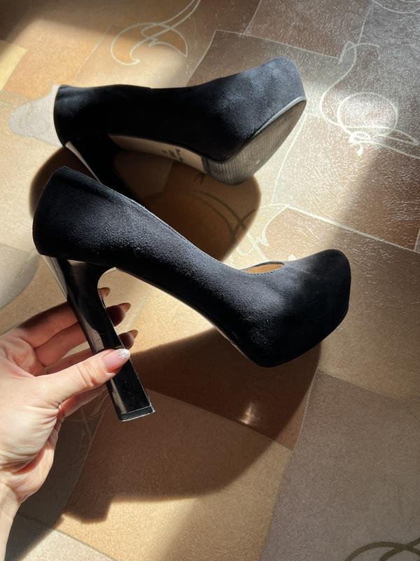 Women Heels Black Suede 40.5