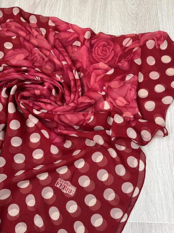 Damen Gianfranco Ferre Schal Rot Seide Polyester