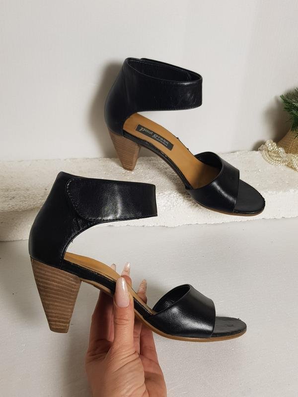 Women Paul Green Heels Black Leather 37