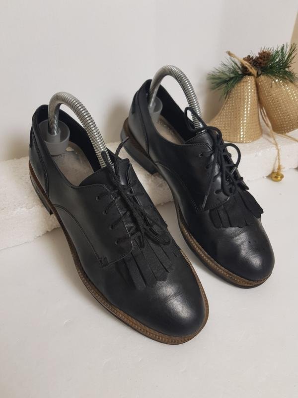 Женские Clarks Туфли Чёрный Кожа 37,5