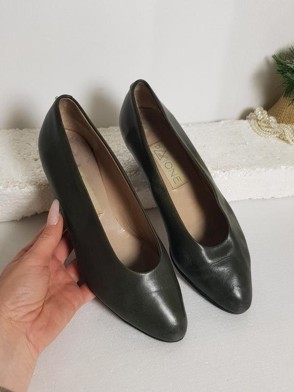 Women Vero Cuoio Heels Olive Leather 36.5