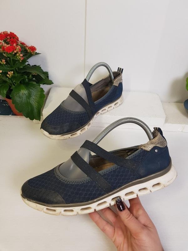 Damen Go Soft Absatzschuhe Marineblau Textil 40