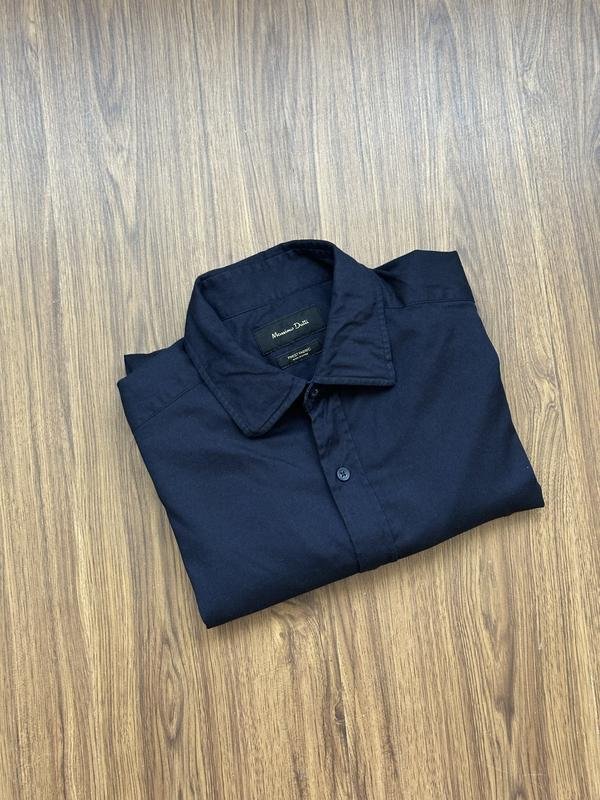 Herren Massimo Dutti Hemd Marineblau 36 / S / 44