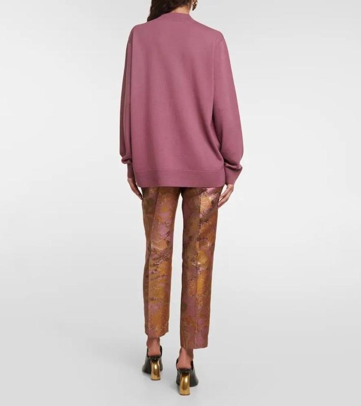 Женский Dries Van Noten Свитер Сиреневый Шерсть 38