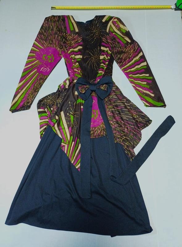 Женское Винтажное Платье Чёрное Полиэстер 36