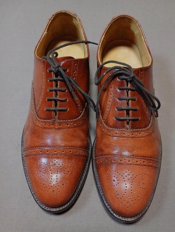 Men Barker Heels Brown Leather 41.5