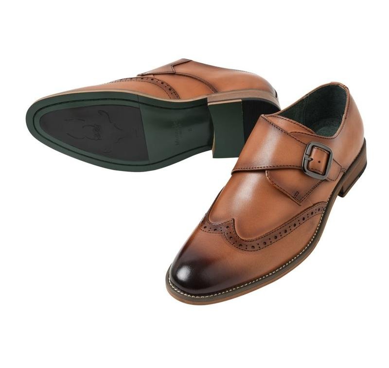 Herren Moncrief London Schuhe Senfgelb Leder 43
