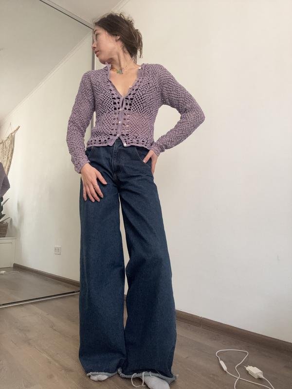 Women Cacharel Sweater Lilac Cotton 36