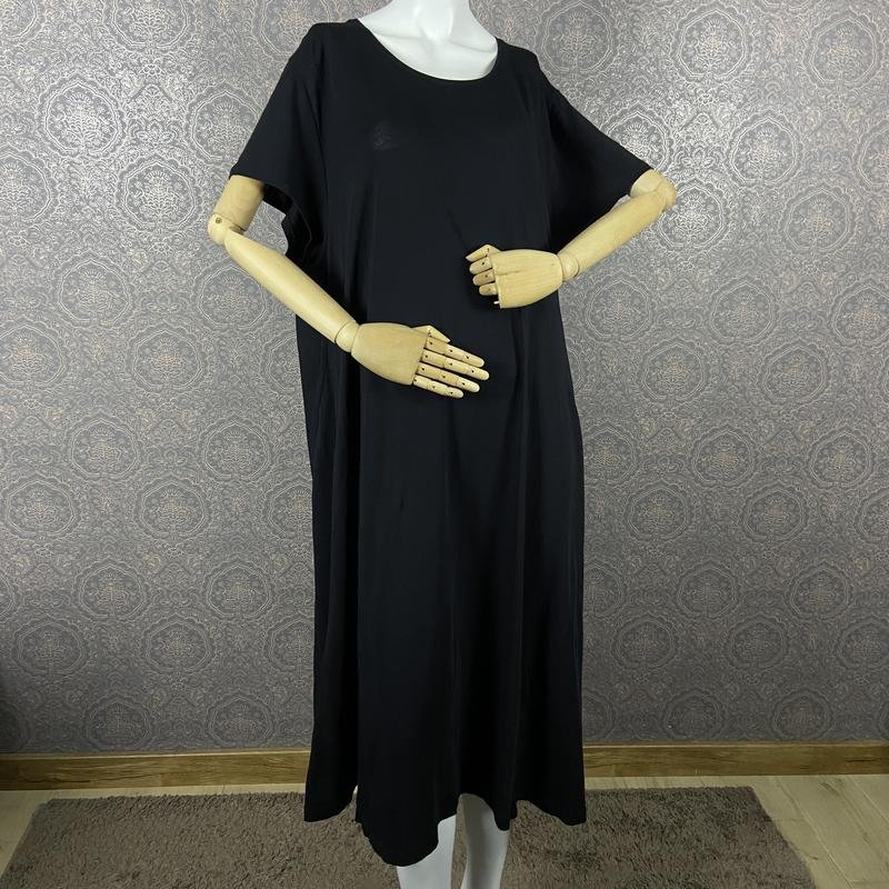 Женское Gudrun Sjödén Платье Чёрный Модал 44 / XXL