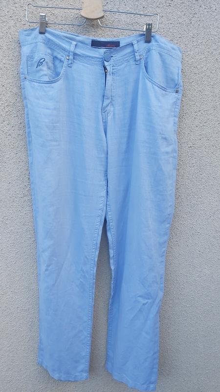Herren Brioni Hose Blau Baumwolle 34
