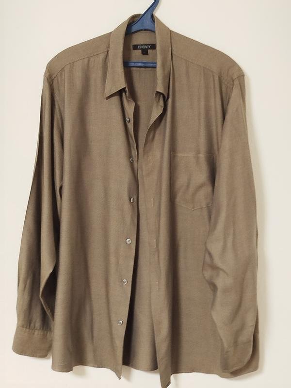 Homme DKNY Chemise Marron Viscose 42 / XL / 50