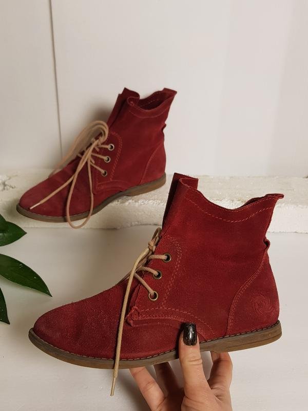 Women Marco Tozzi Boots Burgundy Suede 36