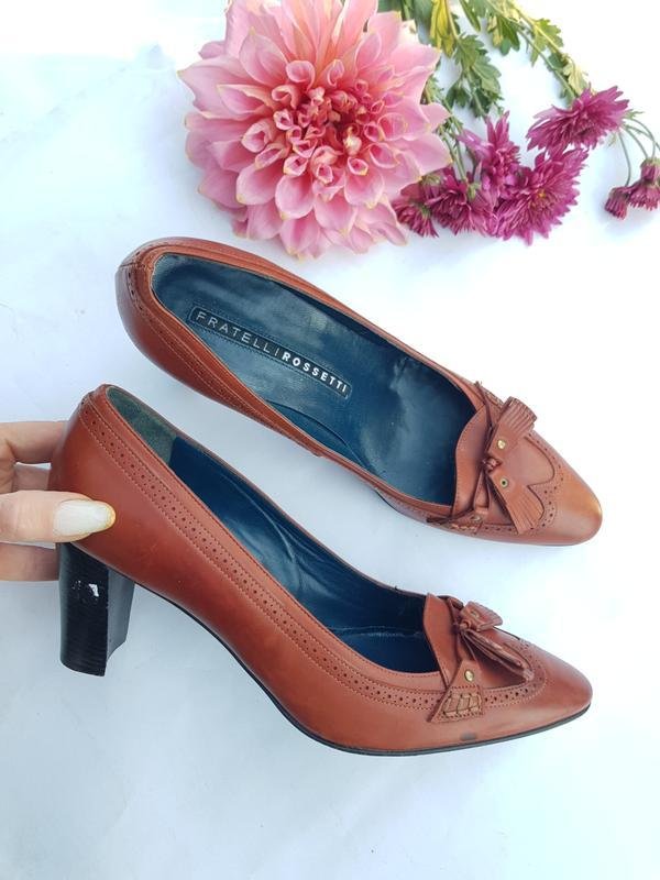 Women Fratelli Rossetti Heels Brown Leather 39.5