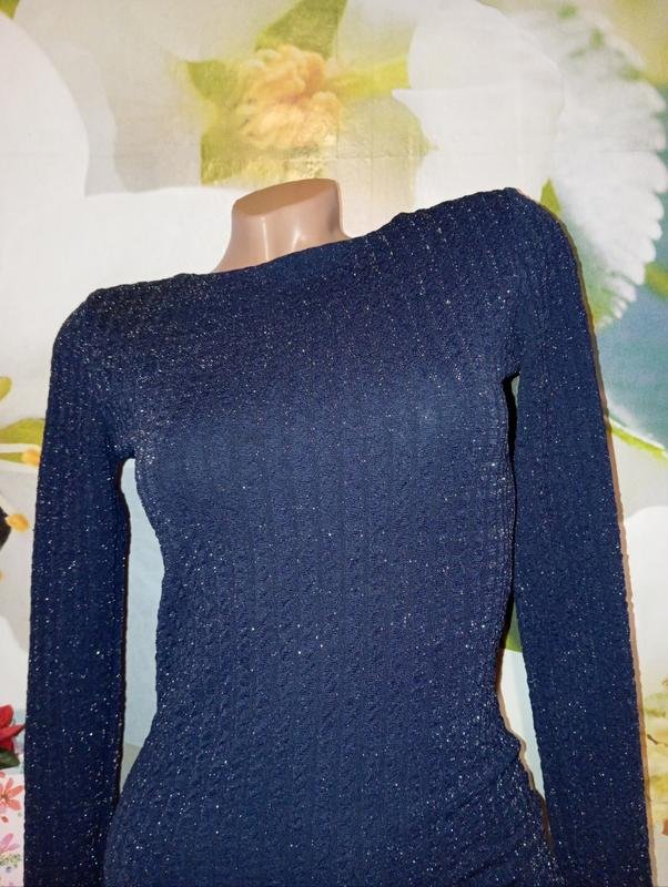 Женское Margaret Платье Тёмно-синий Люрекс 34 / XS