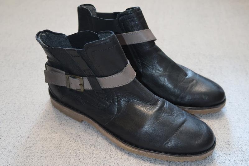 Women Camel Active Boots Black Leather 38.5