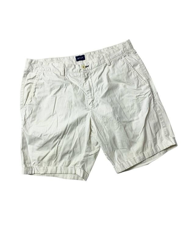 Men Gant Shorts White Cotton 34