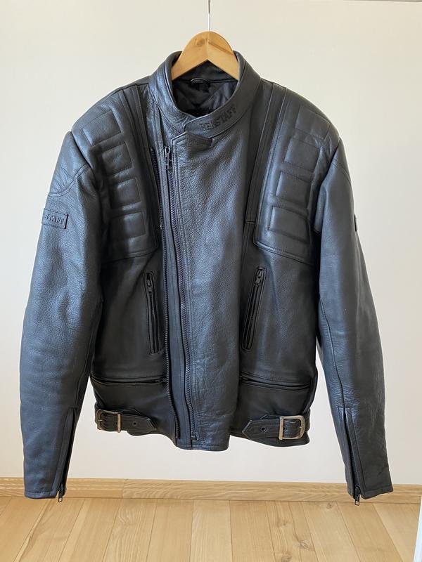Мужской Belstaff Куртка Чёрный Кожа 38 / M / 46