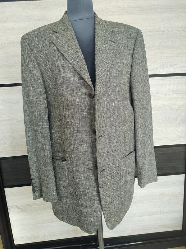 Мужской Barutti Пиджак Серый Лен Другой